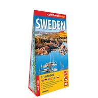 Szwecja Sweden laminowana mapa samochodowa 1:1 000