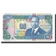 Banknot, Kenia, 20 Shillings, 1993-09-14, KM:29e,