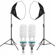 2x lampa studyjna SOFTBOX okta 60cm 85W statyw