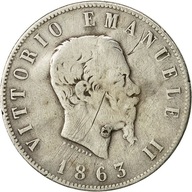 Moneta, Włochy, Vittorio Emanuele II, 2 Lire, 1863