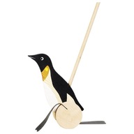 Pingwin do pchania Drewniany Pchacz na kiju Goki