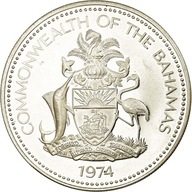Moneta, Bahamy, Elizabeth II, 5 Dollars, 1974, Fra