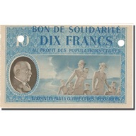 Francja, Bon de Solidarité, 10 Francs, 1941, AU(55