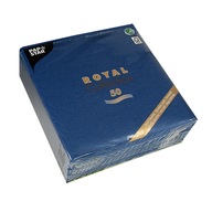 Serwetki Royal Premium Grube 100% celuloza 40x40 ciemny niebieski 50szt.