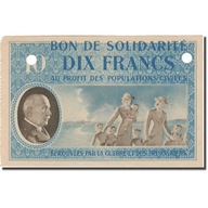 Francja, Bon de Solidarité, 10 Francs, 1941, AU(55