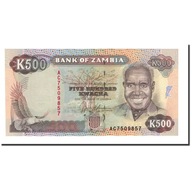 Banknot, Zambia, 500 Kwacha, 1991, Undated, KM:35a