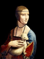 Reprodukcja obrazu Dama z Gronostajem Vinci 80x60