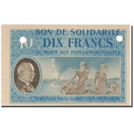 Francja, Bon de Solidarité, 10 Francs, 1941, AU(55