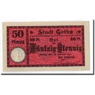 Banknot, Niemcy, Gotha Stadt, 50 Pfennig, Blason,