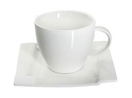 FILIŻANKI DO KAWY HERBATY ESPRESSO BIAŁE NA 6 OSÓB PORCELANA PREMIUM ZESTAW