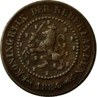 Moneta, Holandia, William III, 1/2 Cent, 1884, EF(