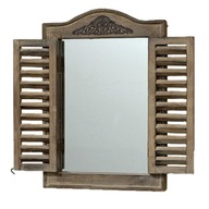 Kúpeľňové zrkadlo v drevenom ráme Rustikálne