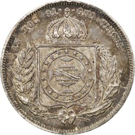 Moneta, Brazylia, Pedro II, 200 Reis, 1857, MS(60-