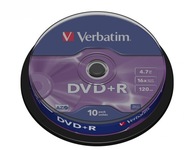 VERBATIM AZO płyty DVD+R 4.7GB 16x opk. 10szt CAKE