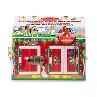 Domček pre bábiky Melissa &amp; Doug Drevená stodola so zvieratkami