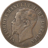 Moneta, Włochy, Vittorio Emanuele II, 2 Centesimi,