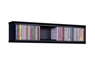 Polica CD nástenný regál 51 CD na disky s hudbou