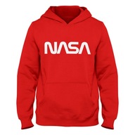 bluza NASA dziecięca z kapturem czerwona r. 152