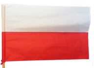 FLAGA POLSKA FLAGI POLSKI TUNEL OBSZYTA 90x60 cm