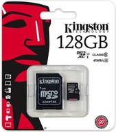 Karta micro sd 128GB do kamer monitoringu klasa 10