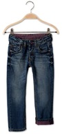C&A Nowe jeansowe SPODNIE wywijane nogawki 104