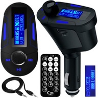3w1 TRANSMITER FM MP3 SD + ŁADOWARKA USB + PILOT
