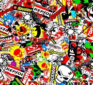 STICKER BOMB NAKLEJKI NA SAMOCHÓD TUNING DO AUTA