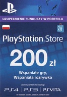 PlayStation 200 zł PSN Network Store Kod PS4 PS3
