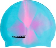 Czepek pływacki rozciągliwy Aqua-Speed dla dorosłych różowo-niebieski
