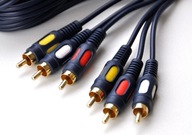 Kabel 3xRCA HQ łeska 3*RCA 3RCA 3 RCA 1m VITALCO