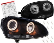 VW GOLF V MK5 03-08 LAMPY reflektory BLACK RINGI