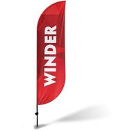 Flying Banner Winder stožiar 290cm Vlajka plachta