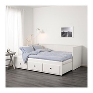 HEMNES Łóżko z 3 szufladami 2 materace BIAŁY IKEA