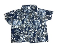 Modrá havajská košeľa s kvetmi 12m 80