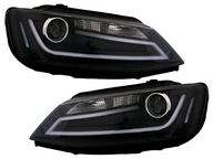 Reflektory Lampy kpl Diody Soczewka Clear Black VW JETTA 5C VI 6 10-