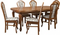 Jedálenský stôl Ludwik 180/230x90cm + 6 stoličiek Dáma