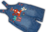 DISNEY * OGRODNICZKI jeans TYGRYSEK * 9-12 *** 80