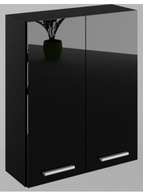 Kúpeľňová skrinka závesná W12 120 cm čierny lesk