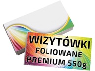 WIZYTÓWKI FOLIOWANE 100 szt FOLIA MAT GRUBE 550g