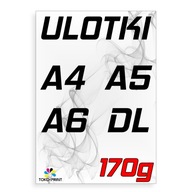 ULOTKI 170g - A4 500 A5 1000 A6 2000 DL 1500 szt