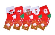 Ponožky Santa Claus Vianočné 5 párov 0-12 m ABS 1680