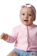 Prelamovaný detský sveter ružový 104