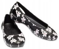 CROCS BALERINY LEKKIE PIANKOWE CZARNE FLOWER W5 34-35 34,5