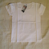 koszulka gimnastyczna t-shirt wf biała 128 cm