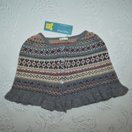 BENETTON PONCZO PELERYNA WOOL 3-6-9 m 68/74