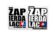 PREZENT DLA MOTOCYKLISTY Naklejki wlepki INFAMOUS TEAM TRZEBA ZAPIERDALAĆ