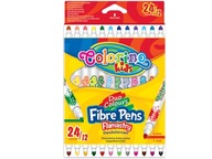Colorino fixky fixky obojstranné, 12 farieb