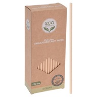 Słomki papierowe papier 100 sztuk ekologiczne jednorazowe biodegradowalne
