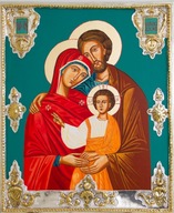 Ikona Svätá rodina z Nazareta ZLATO STRIEBRO