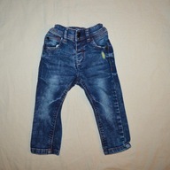 NEXT SPODNIE MIĘKKI JEANS 9-12m 80